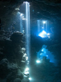 "The Chimney", caves at Jackfish Alley, Red Sea. 